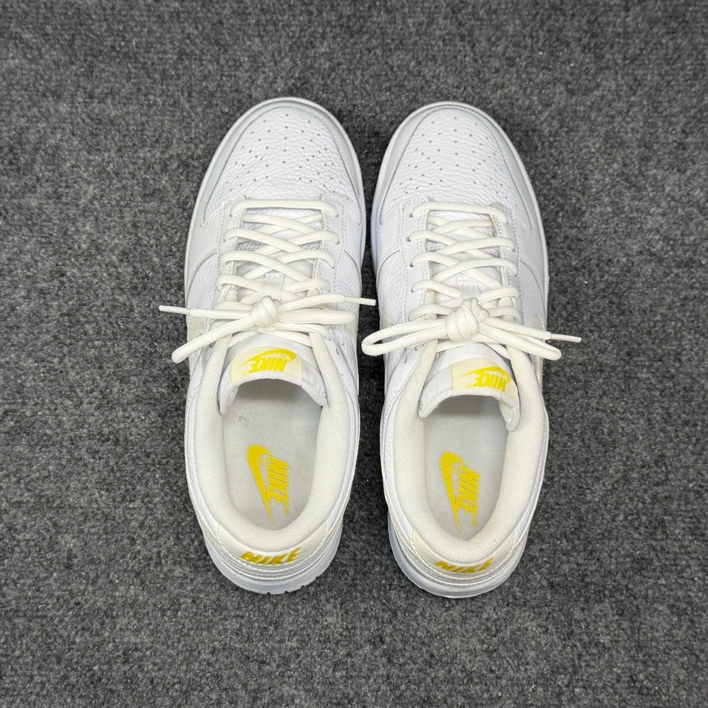 Nike Dunk Low Shoes Women's 9.5 Valentines Day Yellow Heart White Retro Athletic - Picture 9 of 13